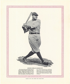 1933 Blums Baseball Bulletin High Grade Premium – Babe Ruth